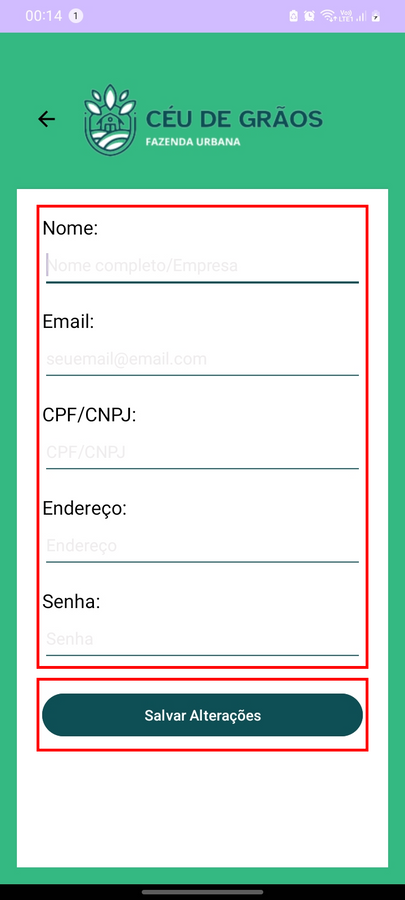 Alterar dados
